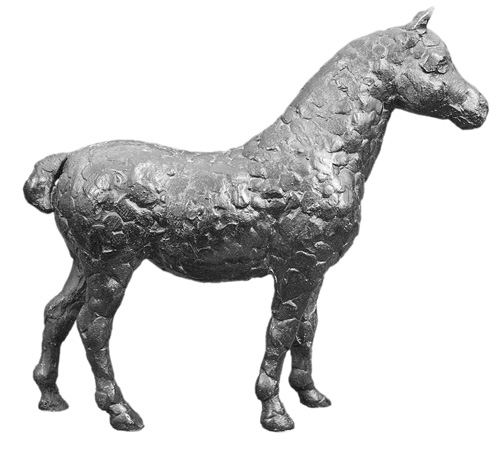 bronzen beeld paard arabier
