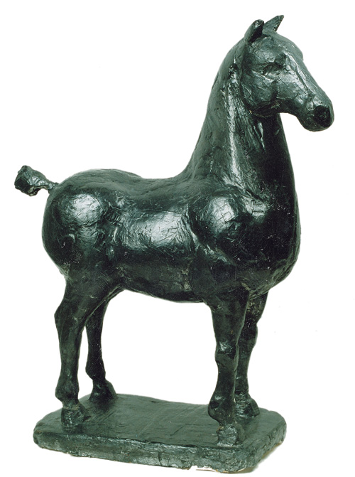 bronzen beeld 'circuspaard' 33 cm hoog