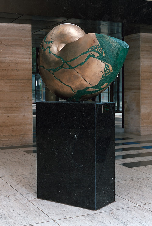 bronzen beeld nautilus