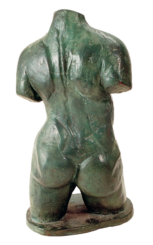 torso achterkant brons 40 cm hoog